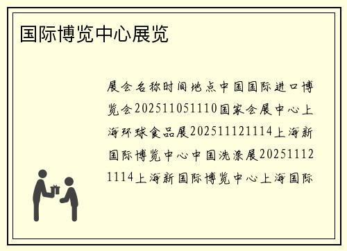 国际博览中心展览